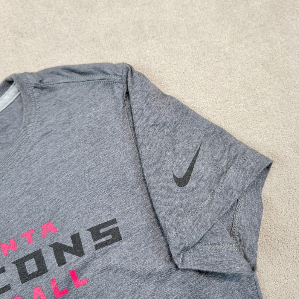 Nike Atlanta Falcons Football Graphic Tee Large Grey NFL Team Apparel Sporty - Picture 3 of 9